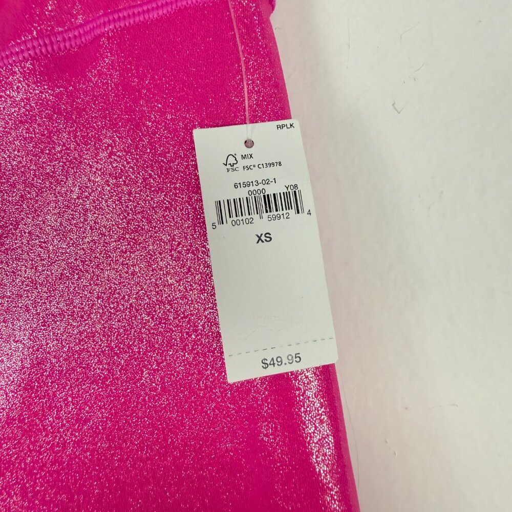 NWT GAP Fit Recycled Power Bike Short 7" Hi-Rise Pink Shimmer Size XS NEW - Picture 5 of 14